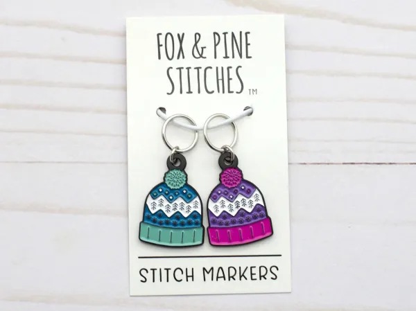  Stitch Markers Warm & Cozy Hats from Fox & Pine Stitches 2/package